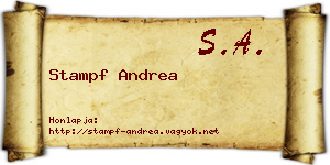 Stampf Andrea névjegykártya